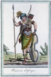 Afrykańska Amazonka - w „”Encyklopedii podróży”” Grasset St Sauveur, wyd. 1796