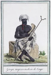 Ganga, magik z Konga - w „Encyklopedii podróży” Grasset Saint Sauveur, wyd. Paryż 1796