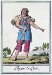 Chłop z Quito (Ekwador) - w „Encyklopedii podróży” Grasset St Sauveur, wyd. 1796