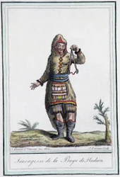 Sauvagesse of Hudson Bay (Kanada) - w „”Encyklopedii podróży”” Grasset St Sauveur, wyd. 1796