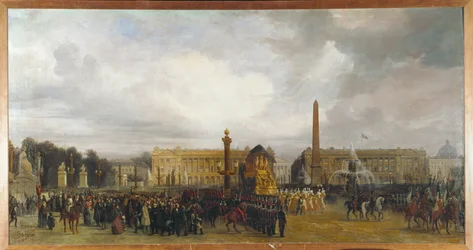 Ceremonia zwrotu prochów cesarza Napoleona I w 1840 r. ...