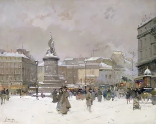 Place de Clichy (olej na panelu)