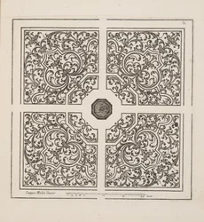 Projekt dla Parter, z Theater des Plans et Jardinages, wyd. 1652 (rycina)