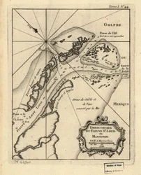 Ujścia rzek St. Louis i Missisipi. 1763 r. LOC 74693011