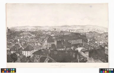 Panorama Wiednia ku zachodowi, z kościoła św. Piotra
