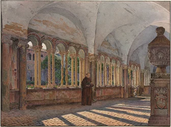 Widok na krużganek San Giovanni in Laterano, Rzym