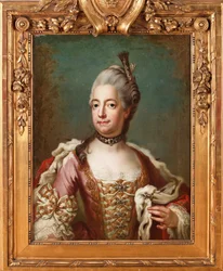 Louise Ulrique (Louise-Ulrique) z Prus (1720-1782), Królowa Szwecji - Obraz Jakoba Bjoerka (1726-1793), olej na płótnie, 73x55 cm - Louisa Ulrika z Prus, Olej na płótnie autorstwa Jakoba Bjoerka - Kolekcja prywatna
