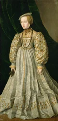 Arcyksiężna Anna Austriacka 1528-1590, córka cesarza Ferdynanda I, ok. 1545