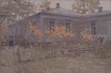 Wiejski dom jesienią 1902