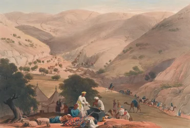 Trzecie zstąpienie przełęczy Koojah [sic], ok. 1839 (litografia, zabarwiona)