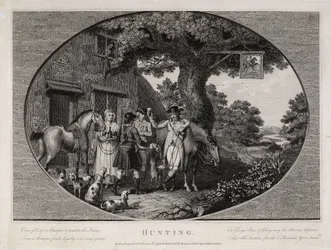 Polowanie, grawerowane przez Roberta Pollarda (1755-1838)