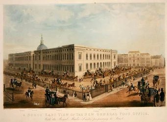 Widok północno-wschodni New General Post Office (ryc. H. Pyall) (akwatinta na papierze)