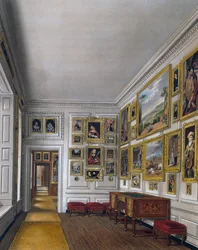 Pokój odchodowy królowej, Grawer Williama Jamesa Bennetta (1787-1844), wg projektu Jamesa Stephanoffa (ok. 1788-1874), Z dziejów rezydencji królewskich