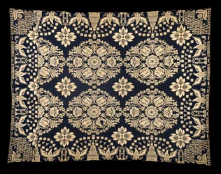 Rolnictwo i Producenci Podwójna Narzuta Z Płótna, ca. 1821-1828 (wełna i bawełna)