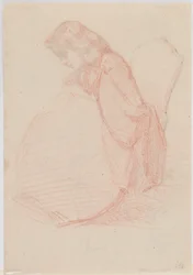 Dwustronny rysunek Fumette i tańczących klaunów, 1855-1859.