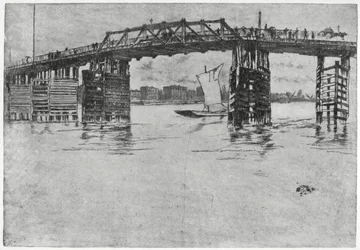 Battersea Bridge, Londyn, XIX w. 1904.