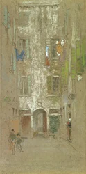 Corte del Paradiso, 1880 (kreda i pastel na szarym papierze)
