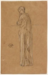 Drapowana postać stojąca, 1870-1873.