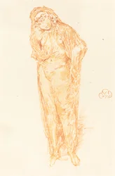 Drapowana postać, stojąca, 1891.