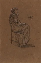 Postać kobieca siedząca, 1870-1873.