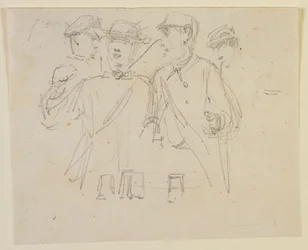 Grupa czterech mężczyzn, 1858.