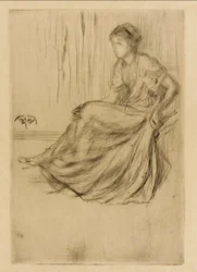 Model w pozycji siedzącej, 1873.