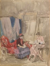 Notatka w kolorze różowym i fioletowym - Studio, 1883-1884.
