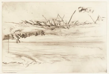 Plaża, Hastings, 1873.