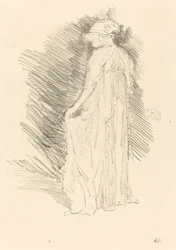 Udrapowana postać, widok z tyłu, 1893.