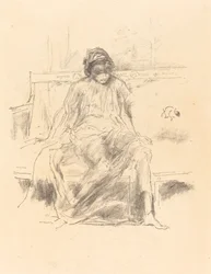 Udrapowana postać siedząca, 1893.