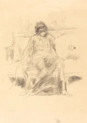 Udrapowana postać siedząca, 1893.