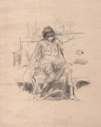 Udrapowana postać siedząca, 1893.