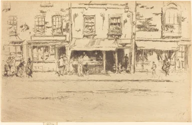 Sklep rybny, ruchliwa Chelsea, 1887.