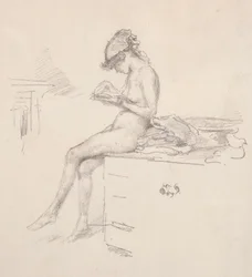 Mały nagi model czytania, 1890.