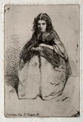 Dwanaście akwafort z natury: Fumette, 1858.