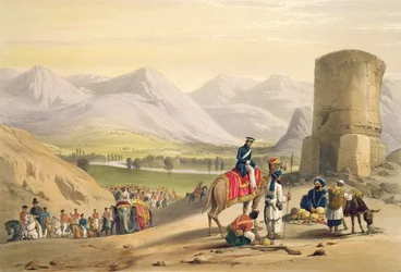 Dolina Majdanu, ze „Szkiców w Afganistanie”, rytowanych przez Charlesa Haghe (1810-88) i Louisa Haghe (1806-85) wydanego przez Henry