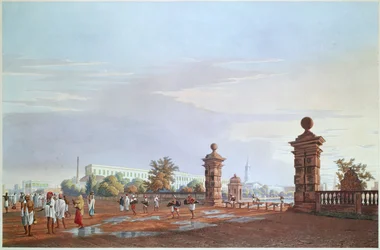 Tank Square z zachodu, grawerowane przez Roberta Havell, wyd. 1824