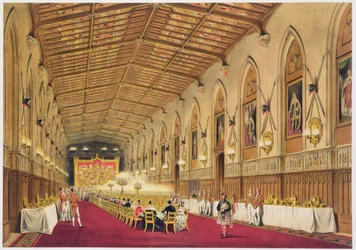 Sala św. Jerzego, zamek Windsor, 1838