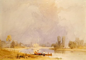 Syon House, nad Tamizą (akwarela na papierze)