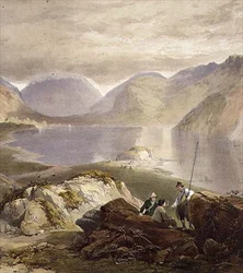 Woda ściekowa, fragment rybaków, z angielskiego Lake District, 1853 (detal 97210)
