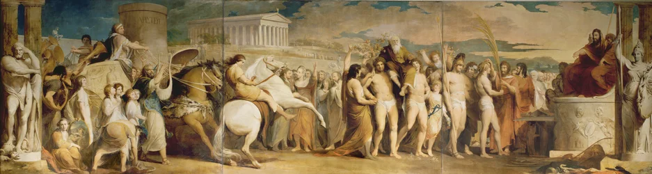 Ukoronowanie zwycięzców w Olimpii, trzecie dzieło z serii Postęp ludzkiej kultury i wiedzy, ok. 1777-84