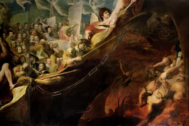 Elysium, czyli państwo ostatecznej kary, szósty z serii „Postęp ludzkiej kultury i wiedzy”, fragment Tartaru ok. 1777-84 (olej na płótnie) (zob. 101465)