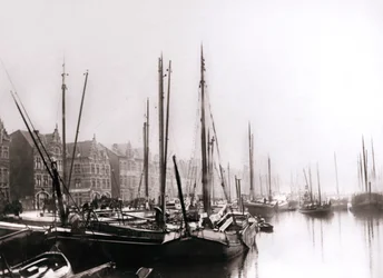 Łodzie kanałowe, Rotterdam, 1898 r.