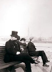 Pasażerowie na promie, Rotterdam, 1898.