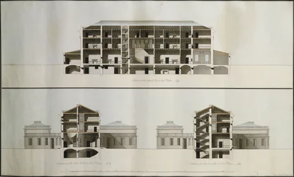 Projekty neoklasycystycznego domu dla Lorda Charleville: trzy sekcje