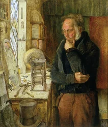 Nasz wiejski zegarmistrz rozwiązuje problem, ok. 1859 r.