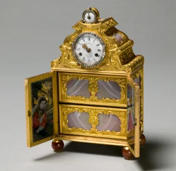Miniaturowa szafka z zegarkiem, ok. 1770-75