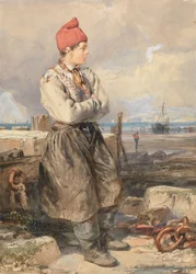 Scena francuskiego wybrzeża z Fisherboyem