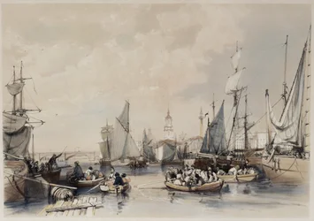 Port w Londynie, 1834