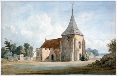 „Kościół Thornham, niedaleko Maidstone, Kent”, XIX wiek.
